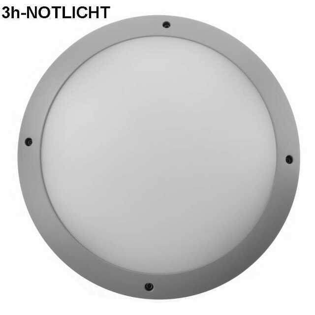LED-Leuchte grau mit 3h-Notlicht IP65 IK10