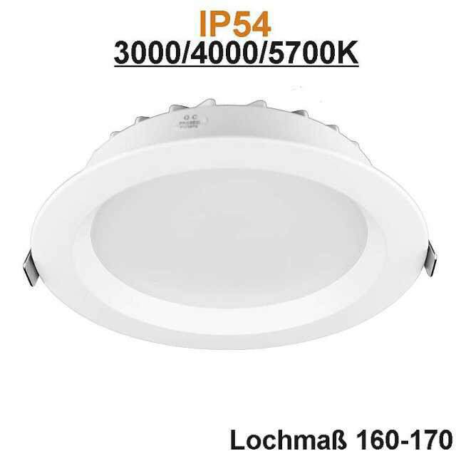 LED Downlight 18W  Lichtfarbe einstellbar, IP54