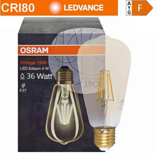 LED Lampe Edison-Form Gold E27 2400K