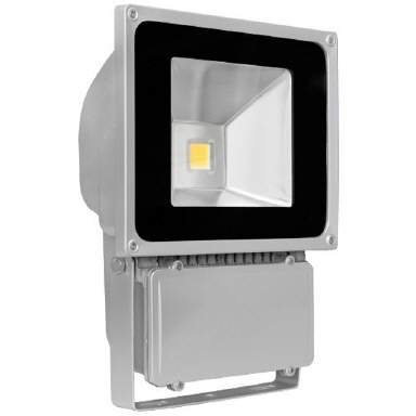 LED-Flutlichtstrahler silbergrau IP65, 80W