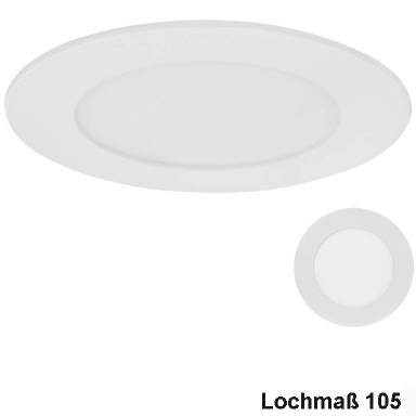 LED Einbaustrahler, Panel 7W 3000K Ø-120mm