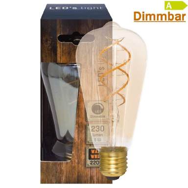 LED Lampe Edison-Form E27 230V 5W 2200K