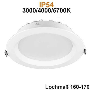 LED-Downlight IP54 25W 3000, 4000, 5700K