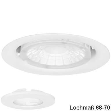 LED Downligh F90, 6W 3000K dimmbar weiß
