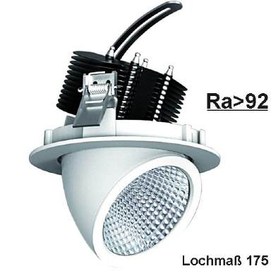 Einbaustrahler LED 4W 230V Chrom matt Ra90