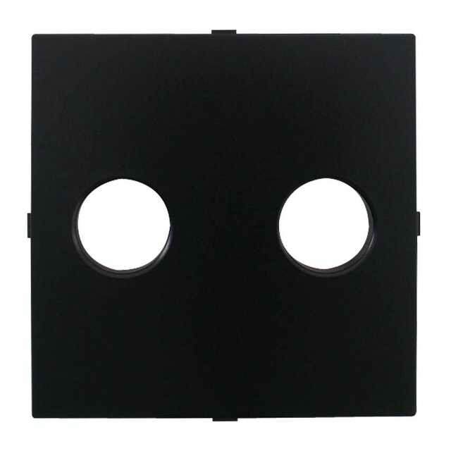 Abdeckung für Lautsprecher Steckdose schwarz matt