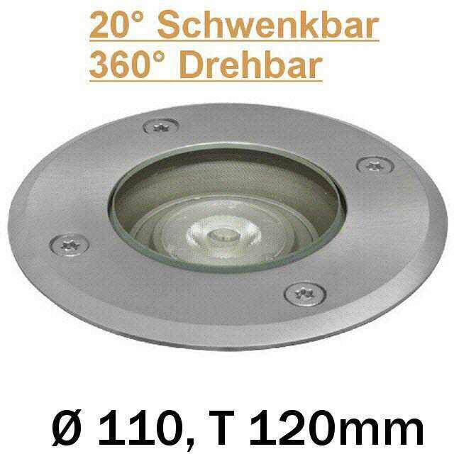 Bodeneinbaustrahler 230V/GU10, R1 schwenkbar IP68