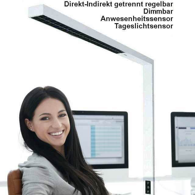 Büro Tischleuchte LED blendfrei UGR<6, weiß