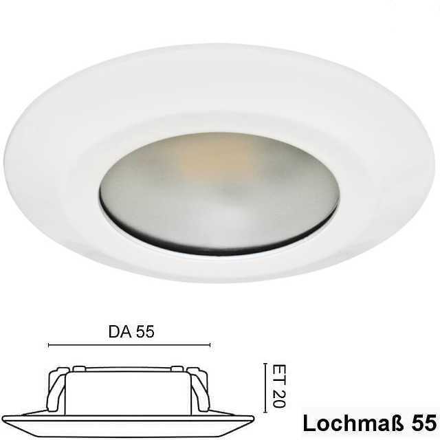 5W Feuchtraum & Innen & Aussen LED LED Bad Einbauspots 230V Matt Chrom