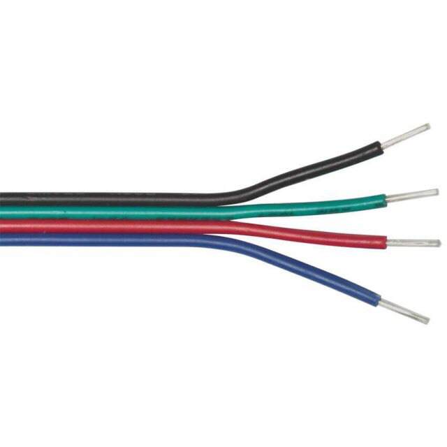 Flachbandleitung, farbig 4-adrig 10m