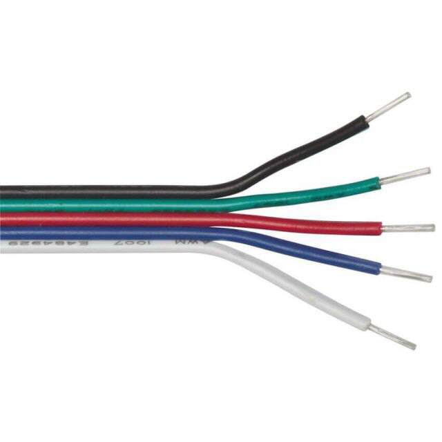 Flachbandleitung, farbig 5-adrig 10m