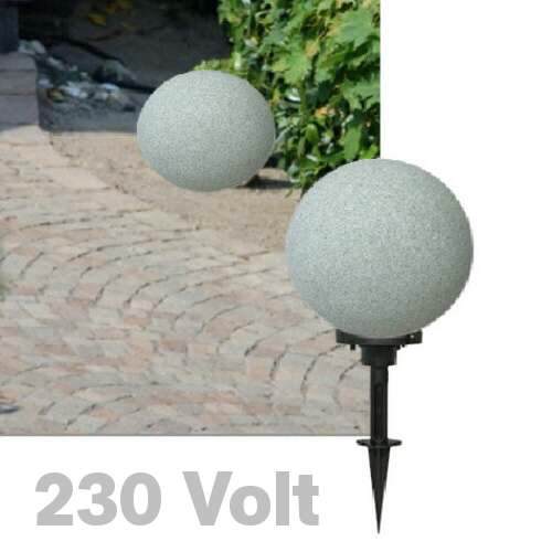 Garten Kugelleuchte Granit 400mm, 230V