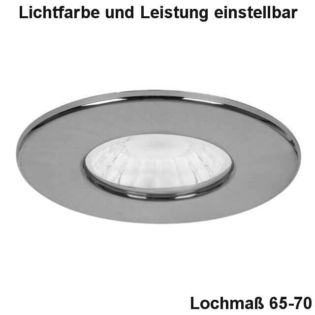LED Downligh F90, einstellbar silber