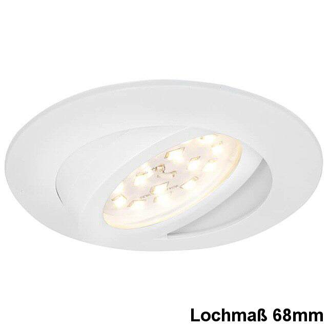 LED Einbaulstrahler 5,5W Flach weiß schwenkbar