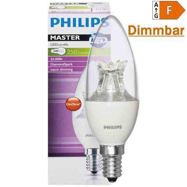 LED-Kerzenlampe E14 4W 2700-2200K dimmbar