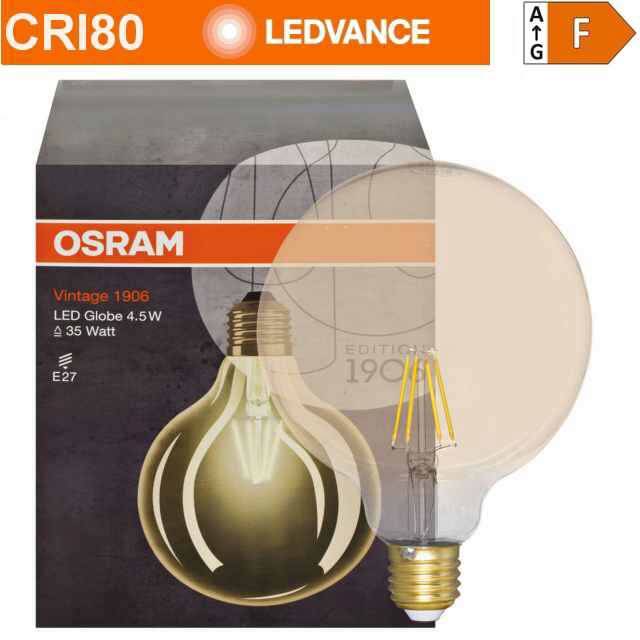 LED Lampe Globe-Form Gold E27 2400K warmweiß