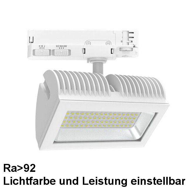 LED Stromschienenstrahler weiß Ra>92