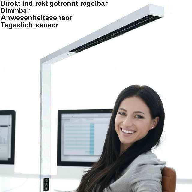 Büro LED Stehleuchte blendfrei UGR<6 weiß