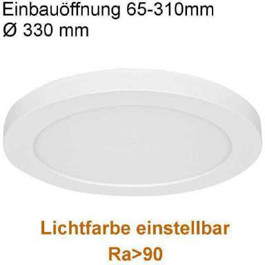 LED Einbaustrahler silber 3000K Loch 60-250mm