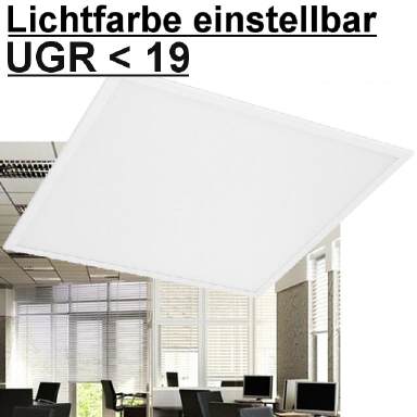 LED Panel Lichtfarbe einstellbar UGR<19