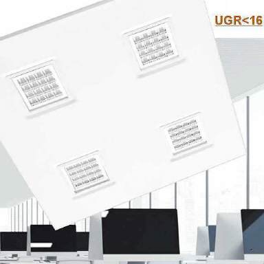 Rasterleuchte LED einstellbar 6500K IP44