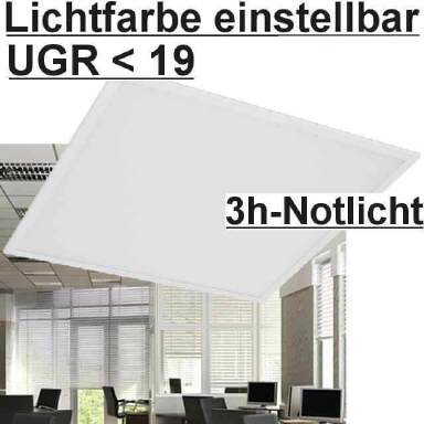 LED Panel einstellbar UGR<19, Dimmbar 1-10V