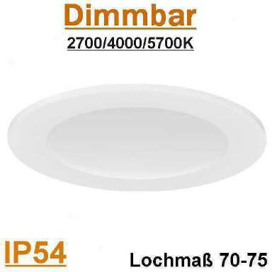 LED Panel rund IP44 12W 3200K 900lm Ø-145mm