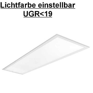 LED Panel 125x31cm 4000K 44-53W UGR<19