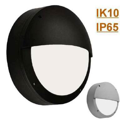 Leuchte mit Sensor Alu schwarz IP65 IK10