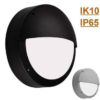 Leuchte mit Sensor Alu grau IP65 IK10