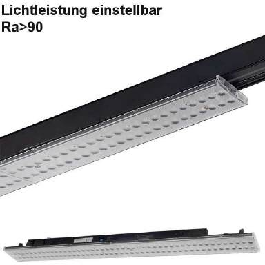 3-Phasen LED Schienenleuchte schwarz 14-20W, 60cm