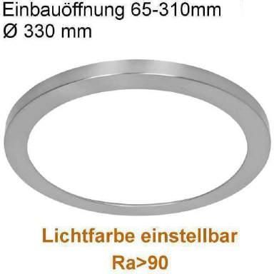 LED Einbaustrahler Nickel matt Loch 65-310mm