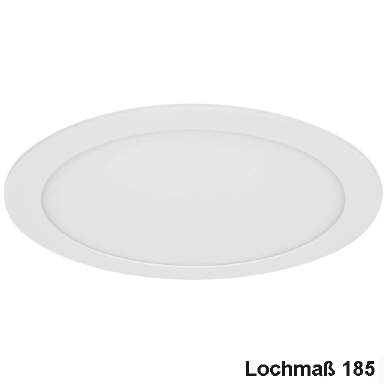 LED Einbaustrahler, Panel 18W 3000K Ø-225mm