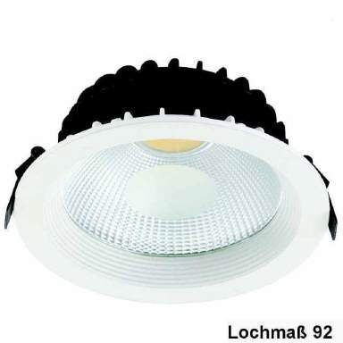 LED Einbaustrahler COB 28W 3200K 2200lm Ø-224mm