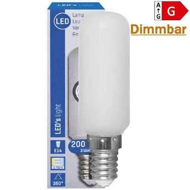 E14 LED-Röhrenlampe 3W 2700K 200lm Dimmbar
