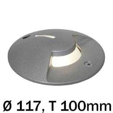 LED Bodeneinbaustrahler 230V, 0,8W, 80x80mm weiß