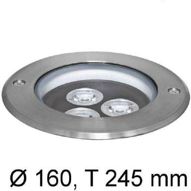 LED Bodeneinbaustrahler GU10 230V IP67 3er-Set