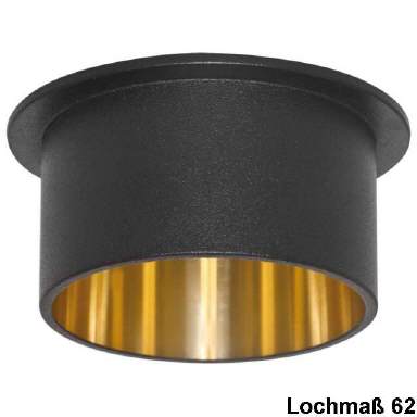 LED Einbauleuchte schwarz/gold 9W warmweiß Ra>90