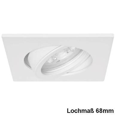 LED Einbaulstrahler 5,5W Flach weiß schwenkbar