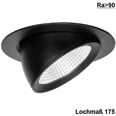LED Einbaustrahler, Panel 16W 3000K Ø-200mm
