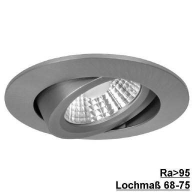 LED Einbaustrahler dimmbar IP65 Nickel 3000K 5,5W