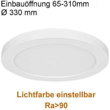LED Einbauleuchte weiß/silber 9W warmweiß Ra>90