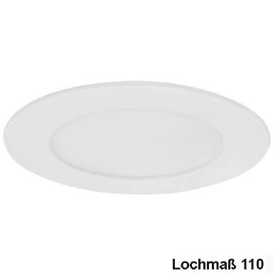 LED Einbaustrahler Nickel matt Loch 65-210mm