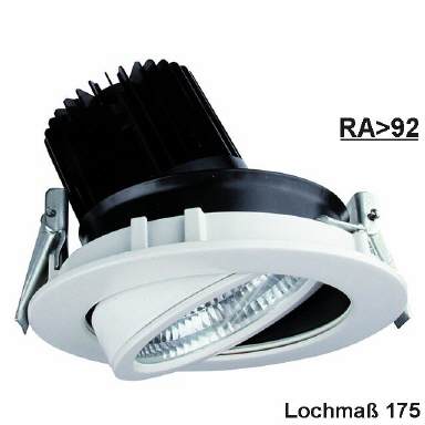 Einbauleuchte LED  Dimmbar Schwenkbar, RA95 weiss
