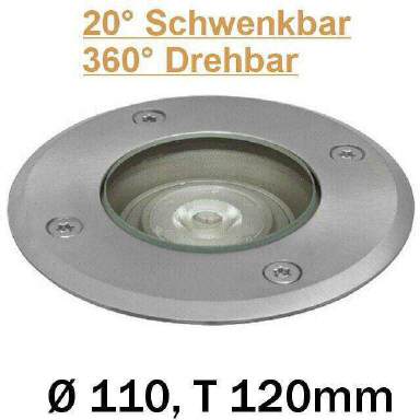 Bodeneinbaustrahler 230V/GU10, R1 schwenkbar IP68
