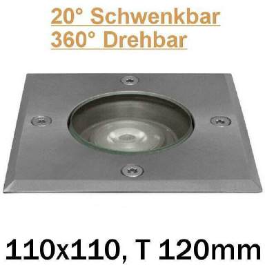 Bodeneinbaustrahler 230V/GU10, E1 schwenkbar IP68