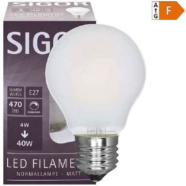 LED Lampe E27 4,5W matt Dimmbar 2700K