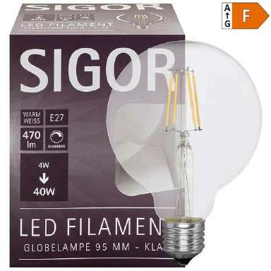 LED-Lampe Globe E27 4,5W Ø 95  Dimmbar 2700K
