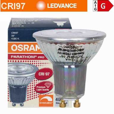 GU10 LED-Lampe, 5,5W, 4000K DIMMBAR, 36° Ra97