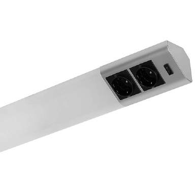 LED Unterbauleuchte mit 2 Steckdosen und USB